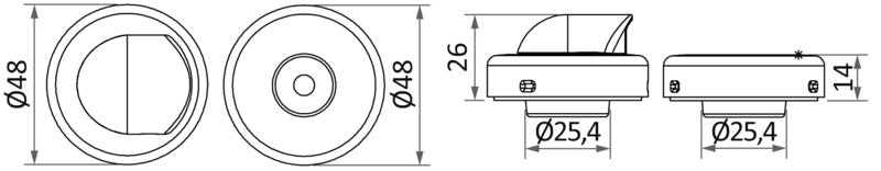 Watertight nylon vertical fairlead - foto originale Osculati Srl