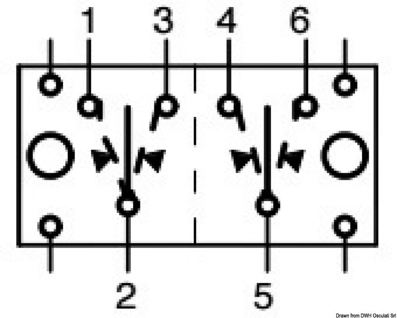 Carling Technologies (ON)-OFF-(ON) switch 12 V - foto originale Osculati Srl