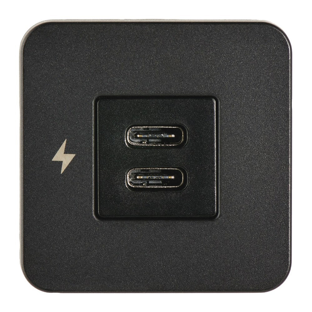 SCANSTRUT Tile dual USB port C+C black - foto originale Osculati Srl