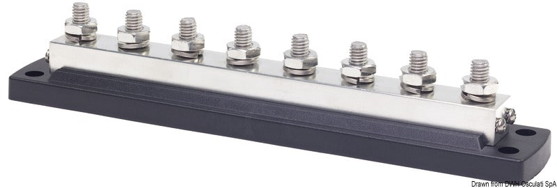 Bus-Bar electric terminal board 8 x 10 mm - foto originale Osculati Srl