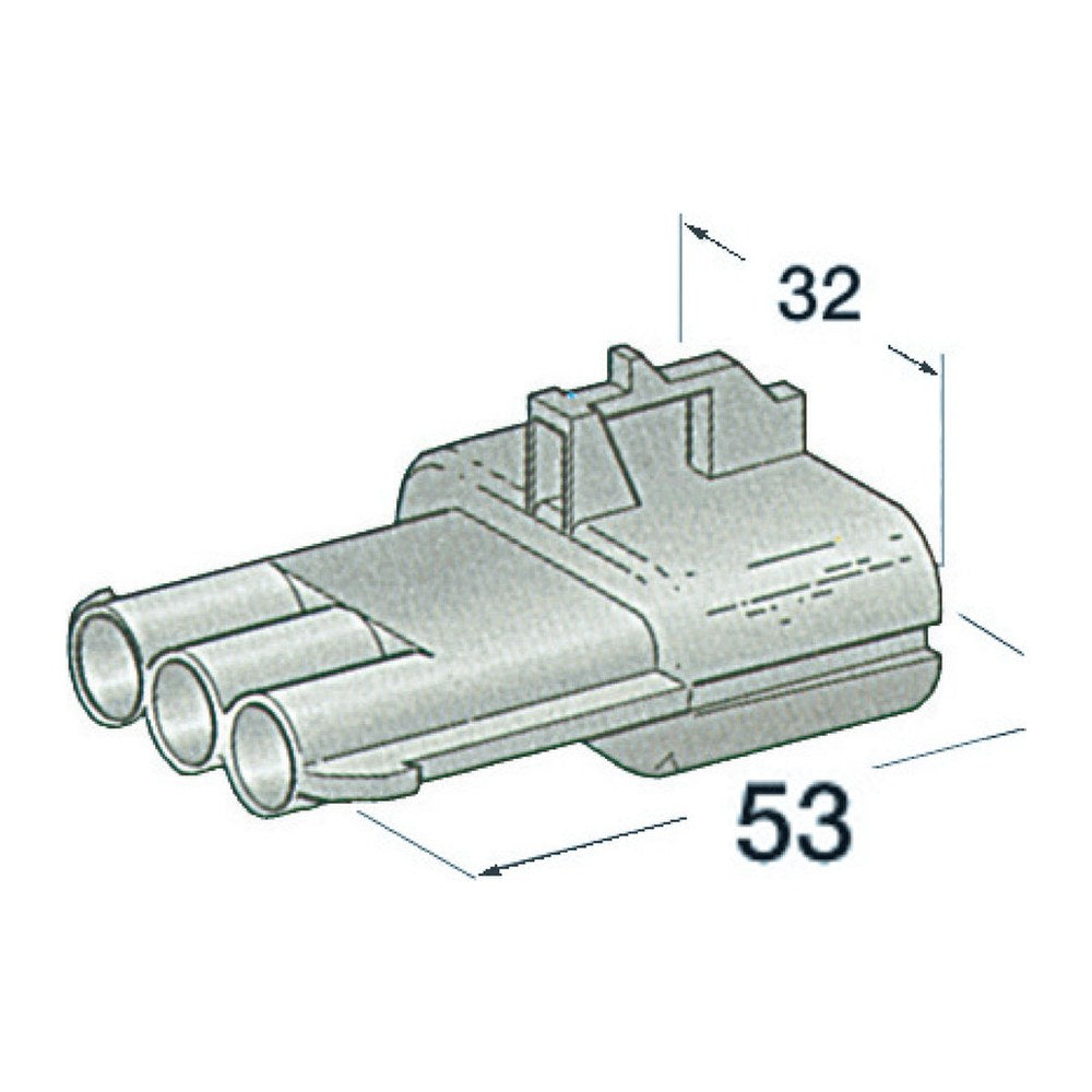 Plastic watertight connector male 3 poles (pack of 5) - foto originale Osculati Srl