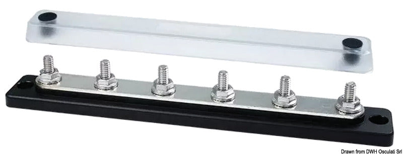 Heavy-Duty Bus Bar Techno electric terminal 6x6 - foto originale Osculati Srl