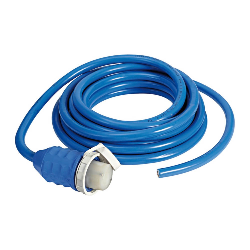 Pre-mounted cap + cable blue 10 m 50 A - foto originale Osculati Srl