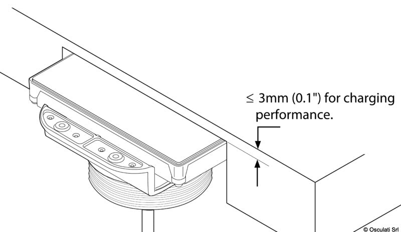 Scanstrut ROKK Wireless charger HIDDEN 15W 12/24V - foto originale Osculati Srl