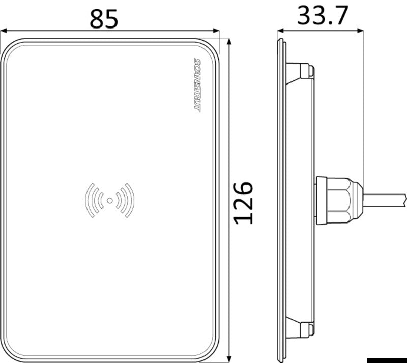Scanstrut ROKK Wireless charger SUB 15W - foto originale Osculati Srl