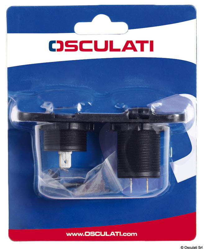 Digital voltmeter and ammeter, power outlet 12 V - foto originale Osculati Srl