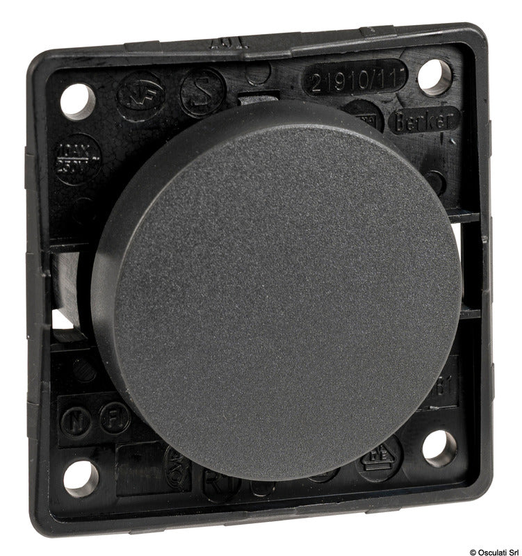 BERKER single switch 16A chromed - foto originale Osculati Srl