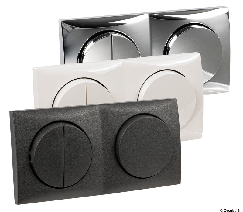 BERKER single push button 10A charcoal grey - foto originale Osculati Srl