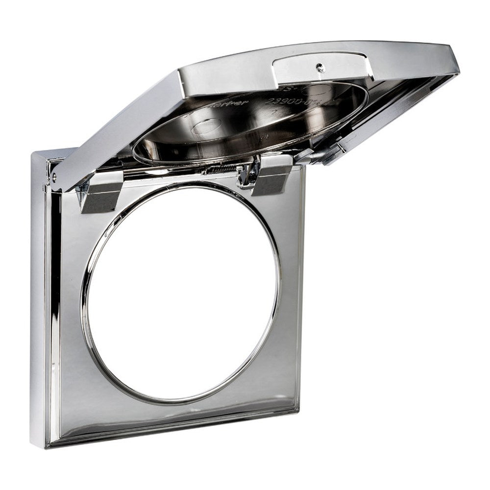 BERKER frame w/spring hatch chromed - foto originale Osculati Srl
