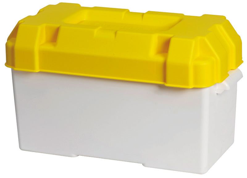 Battery box white/yellow moplen 120 A - foto originale Osculati Srl