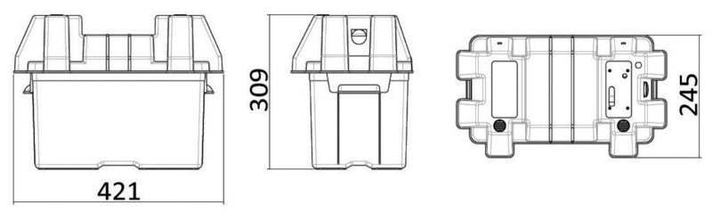 Power Centre Deluxe battery box - foto originale Osculati Srl