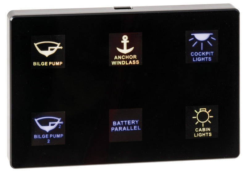 Electric touch panel 6 switches - foto originale Osculati Srl