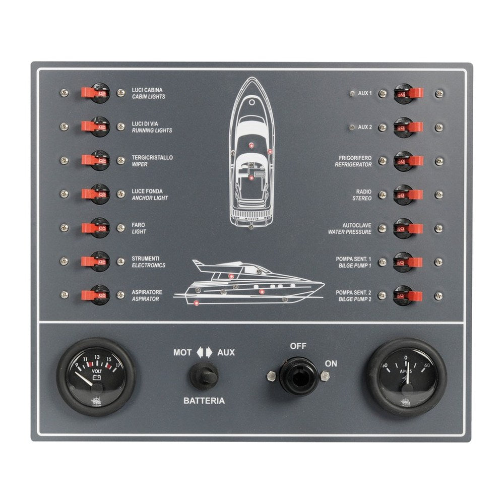 Control panel thermo-magnetic switches powerboat - foto originale Osculati Srl