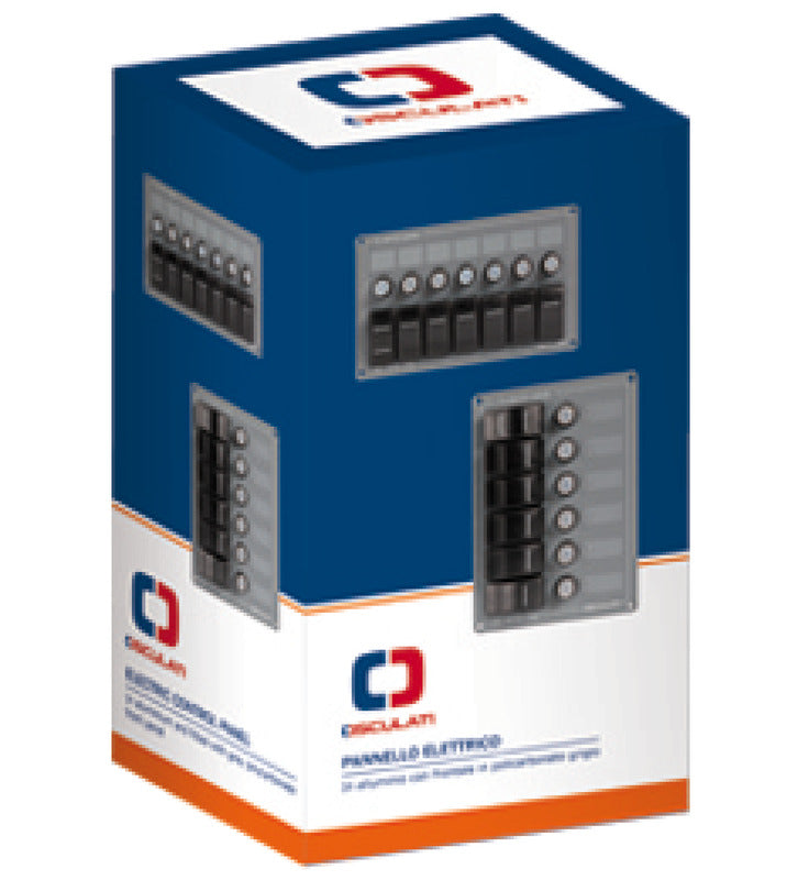 Horizontal electric panel w/7 switches - foto originale Osculati Srl