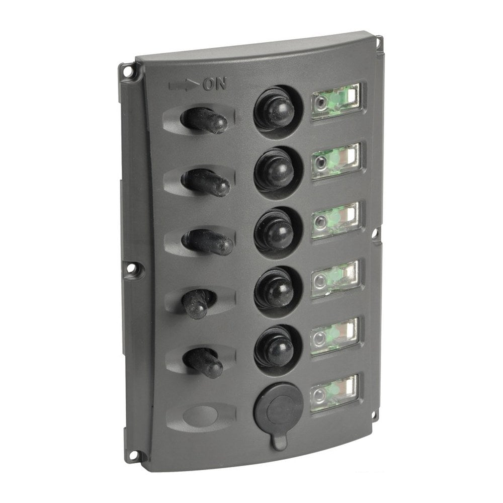Electric panel w/automatic fuses and double LED - foto originale Osculati Srl