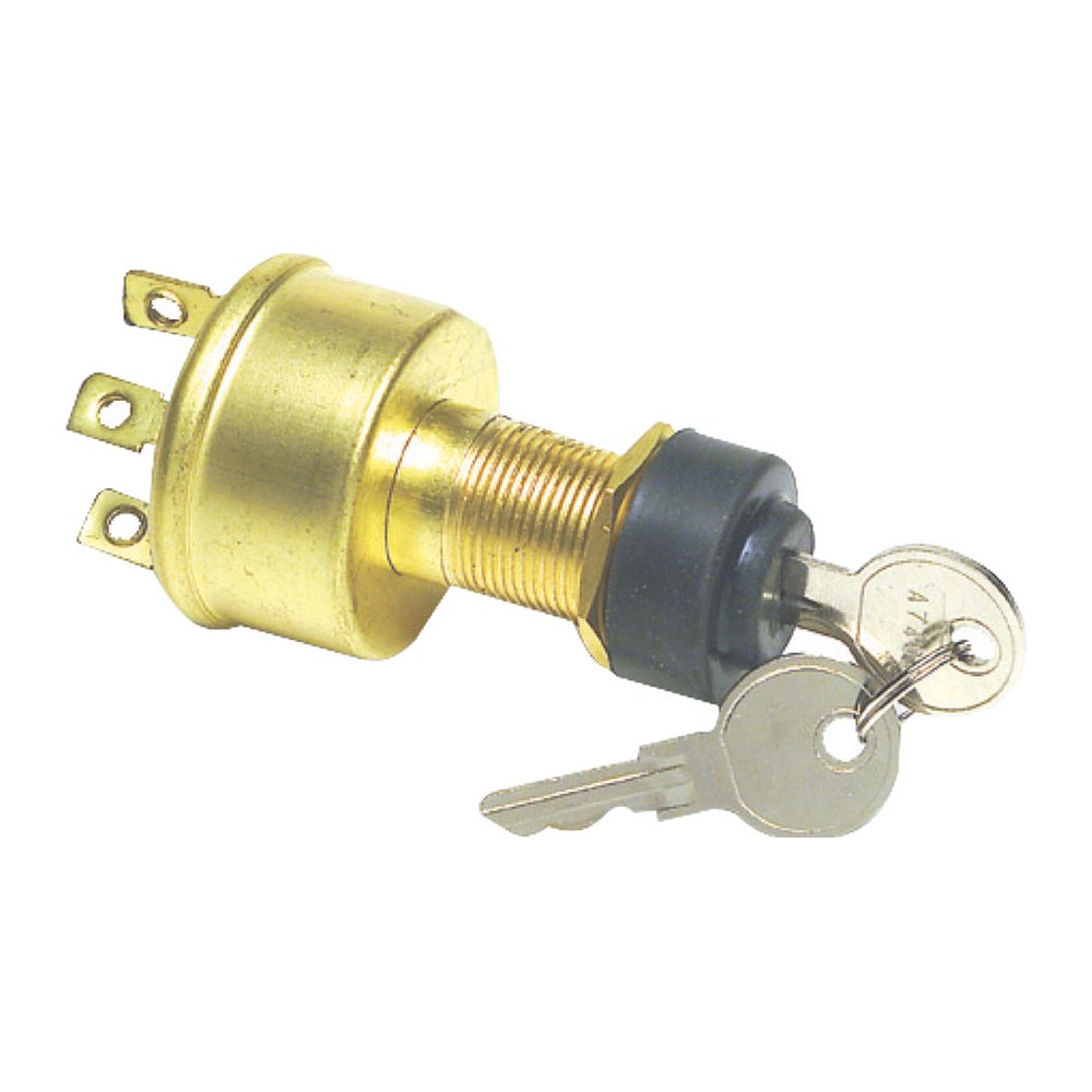 Watertight ignition key 4 positions brass - foto originale Osculati Srl