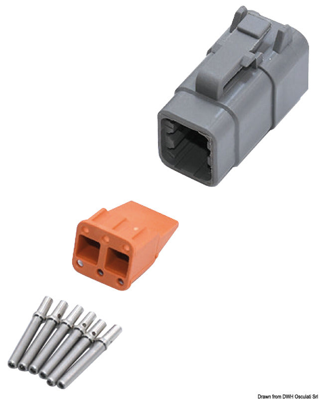 Deutsch 6-pole DTM connector - foto originale Osculati Srl