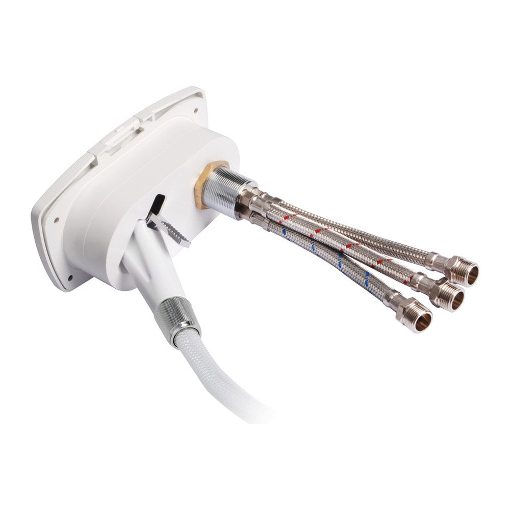 New Edge white shower box SS hose 4 m - foto originale Osculati Srl