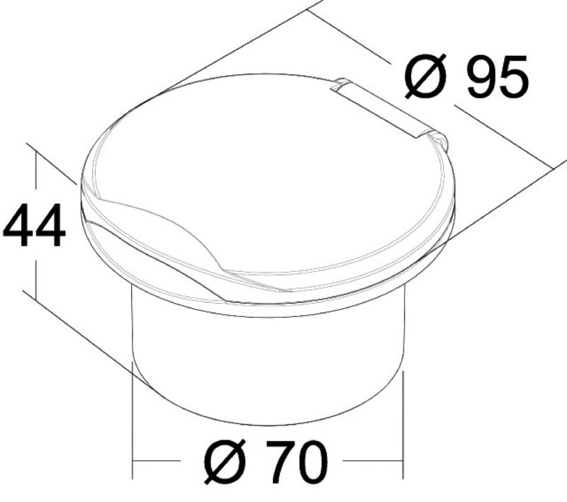 Classic Evo chromed shower box SS hose 4 m Flat mounting - foto originale Osculati Srl