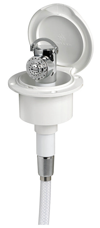 Classic Evo white deck shower PVC hose 2.5 mm Flat mounting - foto originale Osculati Srl