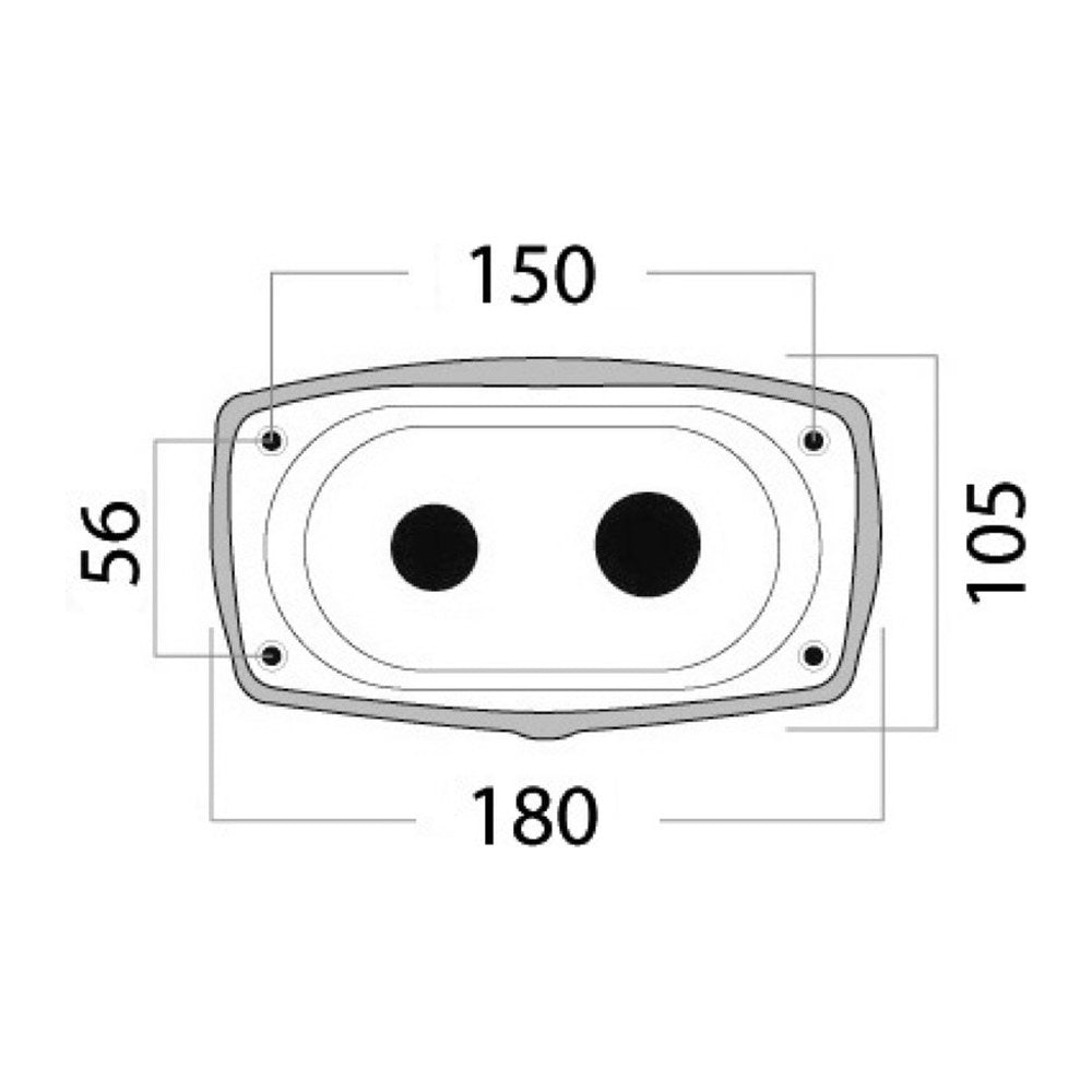 New Edge shower enclos. + door rear outlet 180x105 - foto originale Osculati Srl
