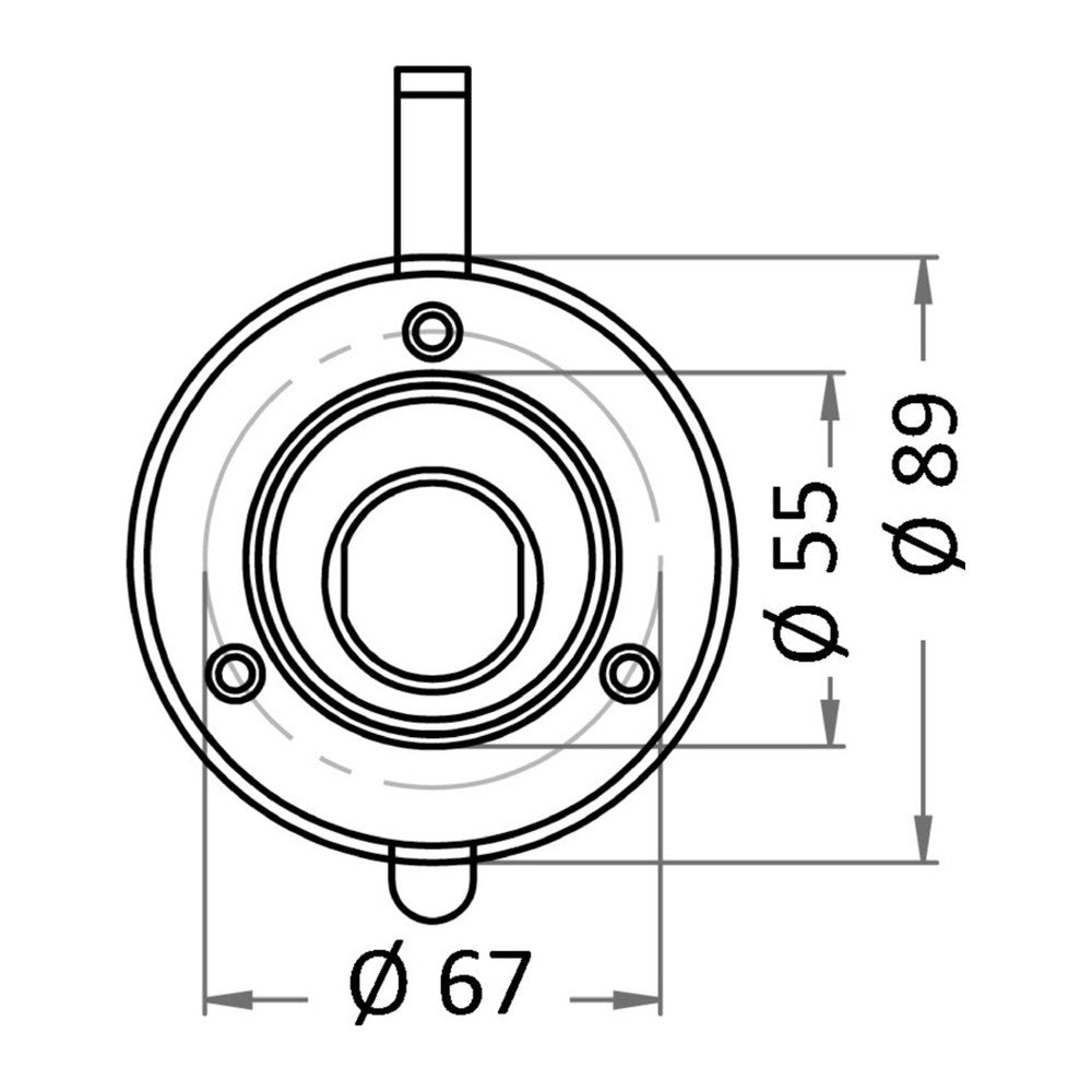White deckshower head housing + cap/gasket - foto originale Osculati Srl