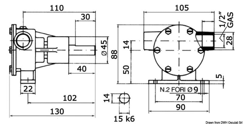 Impeller replacement for PM16 - foto originale Osculati Srl