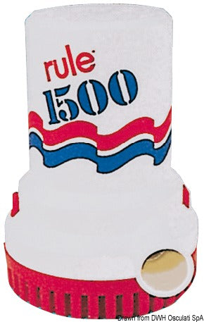 Rule 1500 submersible pump 12 V 4.8 A - foto originale Osculati Srl