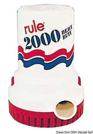 Rule 2000 submersible pump 12 V 8.4 A - foto originale Osculati Srl
