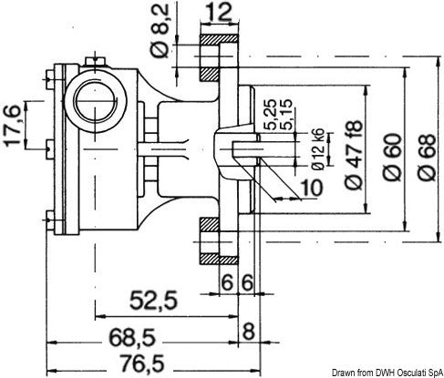 Nauco FPR038/034 pump 3/8" outlets - foto originale Osculati Srl