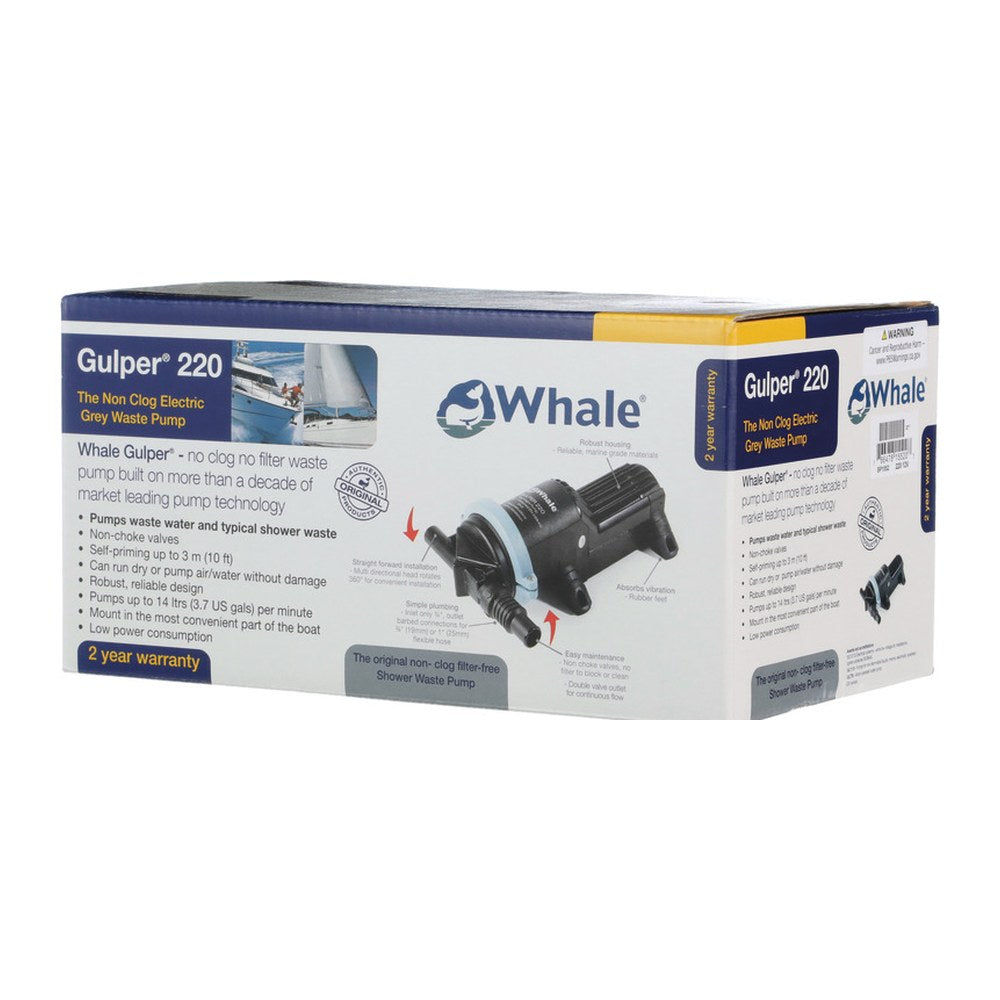 WHALE Gulper pump 220 12V retail - foto originale Osculati Srl