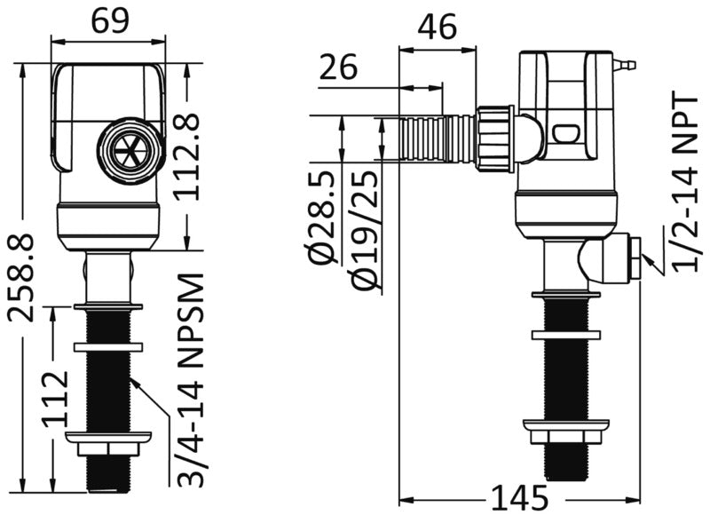 Europump Next Generation aerator pump 24V in-line - foto originale Osculati Srl