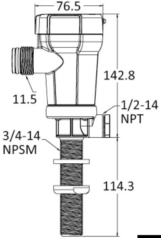 Rule tank aerator pump vertical outlet - foto originale Osculati Srl