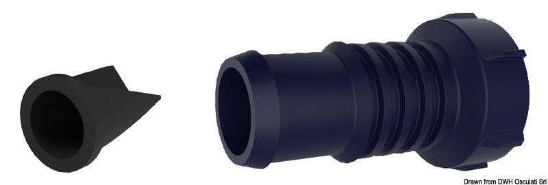 Attwood Straight hose connector 1" - 1"1/8 w/non return valve (pack of 12) - foto originale Osculati Srl