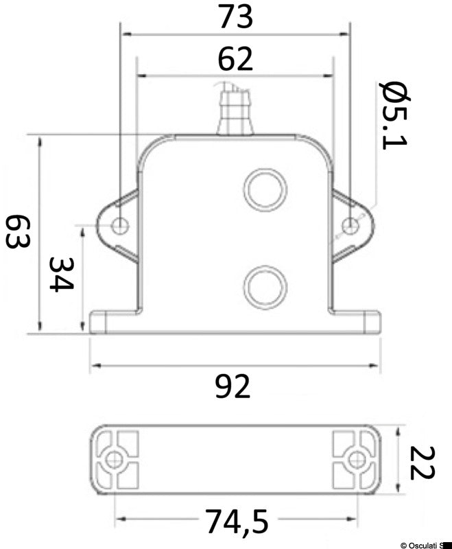 Automatic electronic switch f. bilge pumps 20A - foto originale Osculati Srl