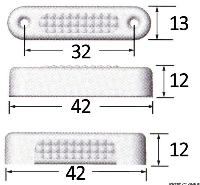 Attwood courtesy light horizontal blue 1 W - foto originale Osculati Srl