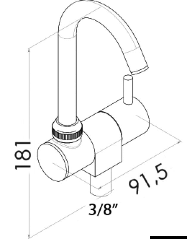 Slim swivelling tap cold water - foto originale Osculati Srl