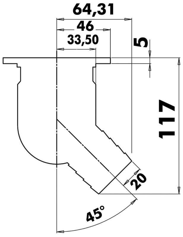 Cockpit drain AISI 316 Ø 92 - foto originale Osculati Srl