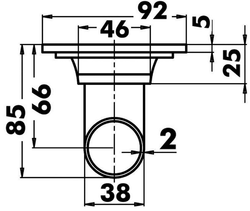 Oval cockpit drain AISI 316 - foto originale Osculati Srl