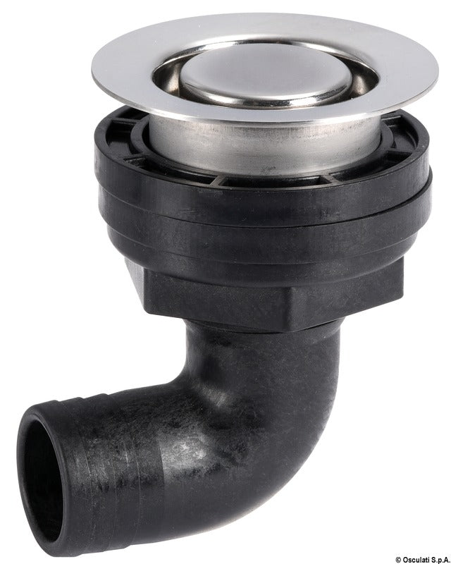 Flush cockpit drain w/AISI 316 head 90° - foto originale Osculati Srl