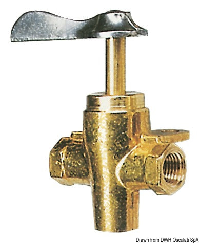 3-way fuel valve 1/4" - foto originale Osculati Srl