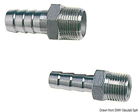 Male hose adapter 1"1/2 x 38 mm - foto originale Osculati Srl