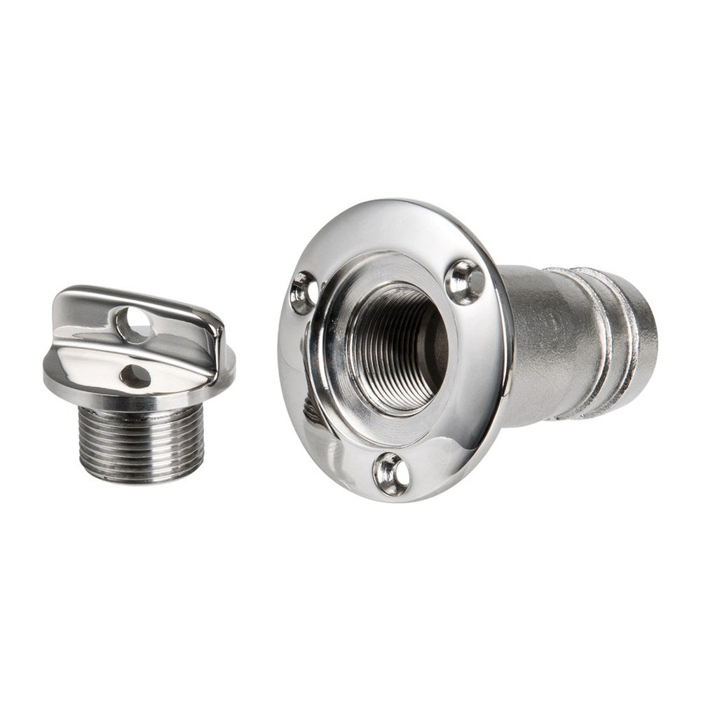 Bilge drain plug AISI 316 mirror polished 48 mm - foto originale Osculati Srl