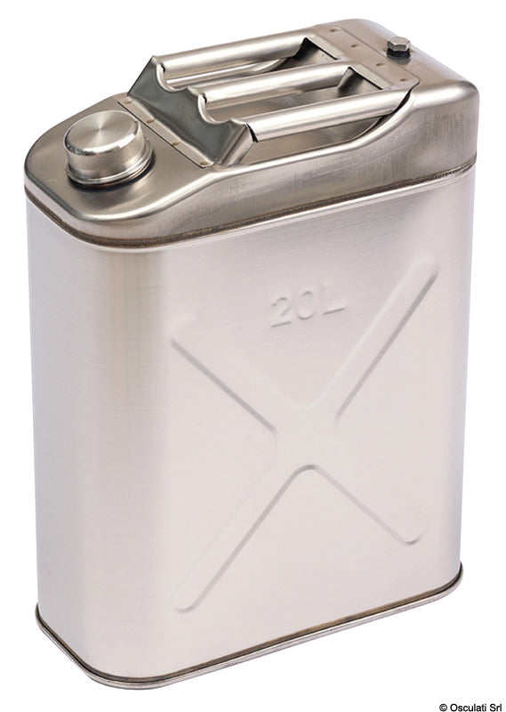 Fuel jerrycan mirror polished SS 20 l - foto originale Osculati Srl