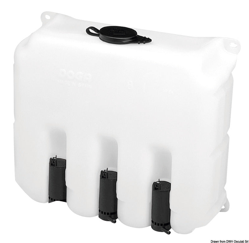Doga Window cleaning system 9.7 l 3 pumps 24 V - foto originale Osculati Srl