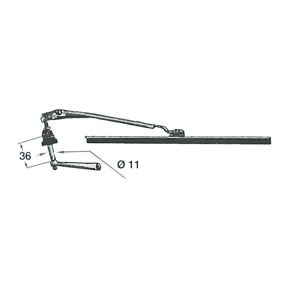 Hand-operated winshield wiper 280 mm - foto originale Osculati Srl