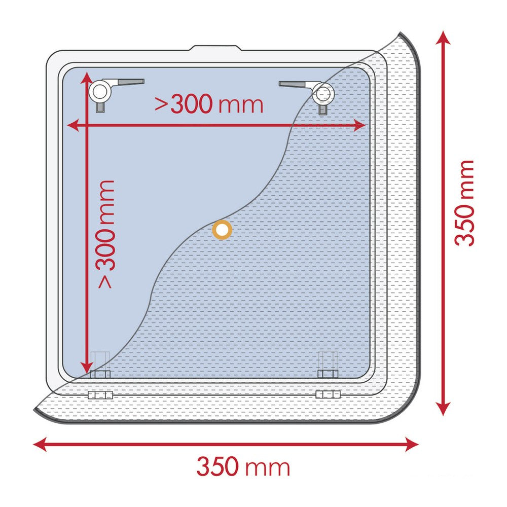 Waterline Design Flyscreen 350 x 350 mm - foto originale Osculati Srl