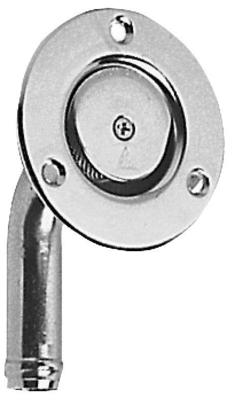Flush SS fuel vent head 66 mm hose adaptor 19 mm - foto originale Osculati Srl