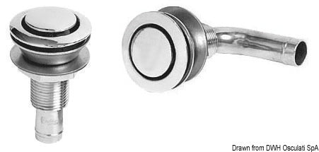 90° fuel vent mirror polished AISI 316 49 mm - foto originale Osculati Srl