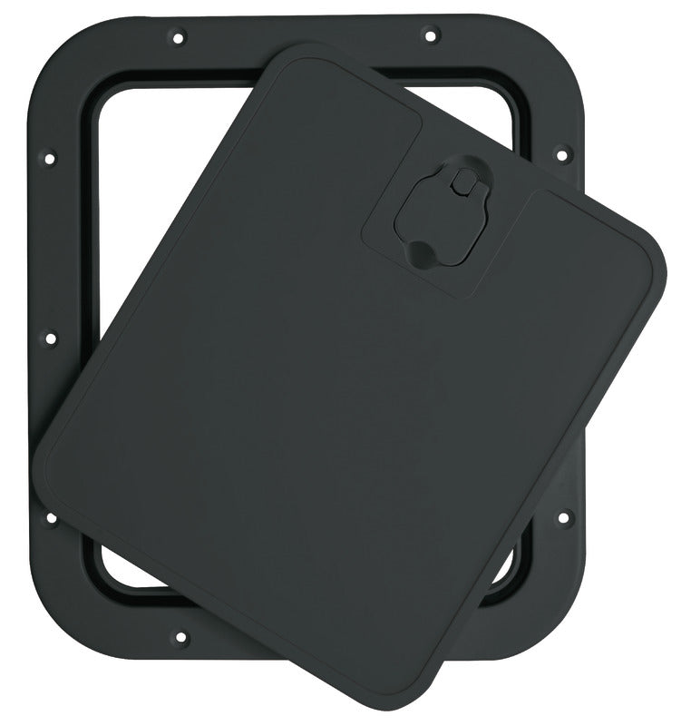 Black inspection hatch removable lid 305 x 355mm - foto originale Osculati Srl